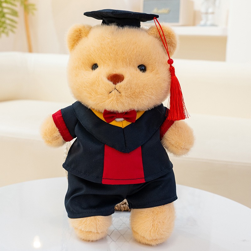 Manufacturer Wholesale 30cm Graduation Bear Plushie With Bow Tie Doll Doctor Hat Bear Graduation Souvenir Gift 15