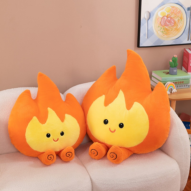 Hot Selling Special Simulation Bonfire Plush Toy Stuffed Cartoon Fire Doll Home Decoration Gifts Soft Flame Doll 12
