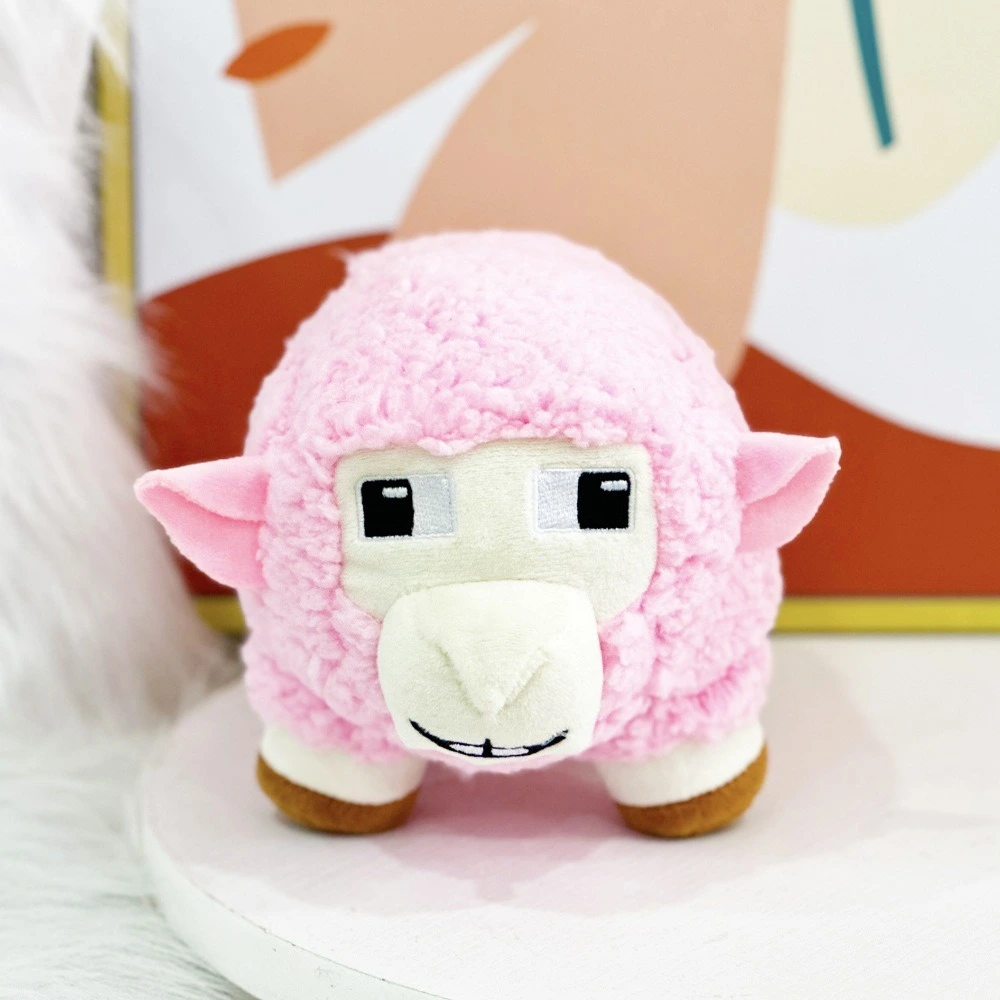 Bonito peluche de oveja rosa de 15 cm para bebé, suave, con nombres personalizados, para niños. 1