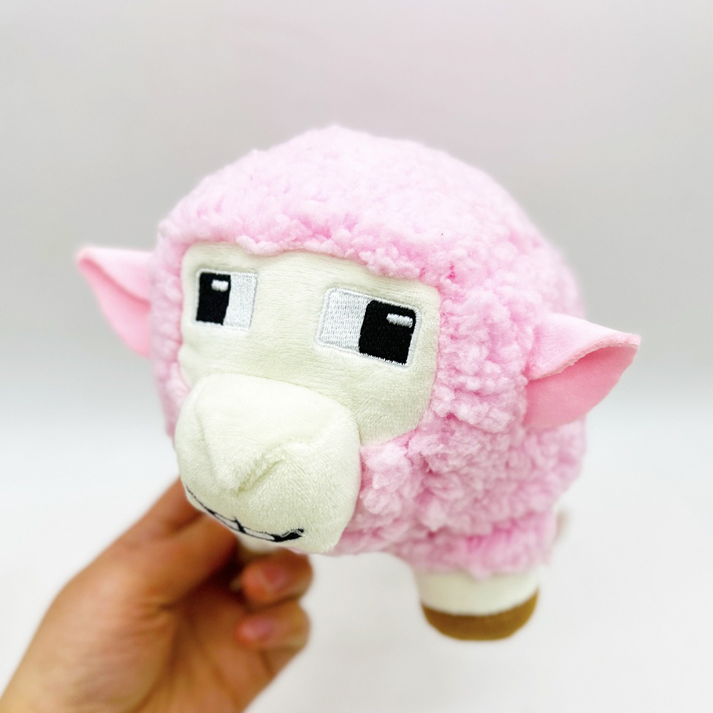 Bonito peluche de oveja rosa de 15 cm para bebé, suave, con nombres personalizados, para niños. 14
