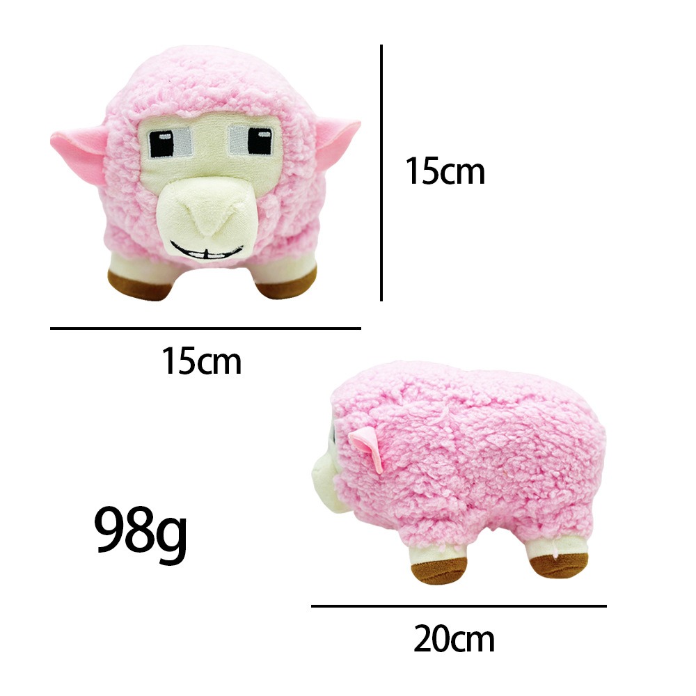 Bonito peluche de oveja rosa de 15 cm para bebé, suave, con nombres personalizados, para niños. 17