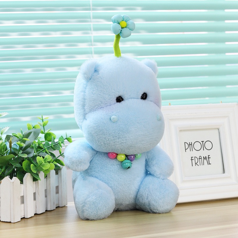 New Style Cute 25cm Blue Hippo Soft Toy Stuffed Animal Colorful  Kawaii Hippopotamus Doll Plush Toy Gift  Manufacturer 13