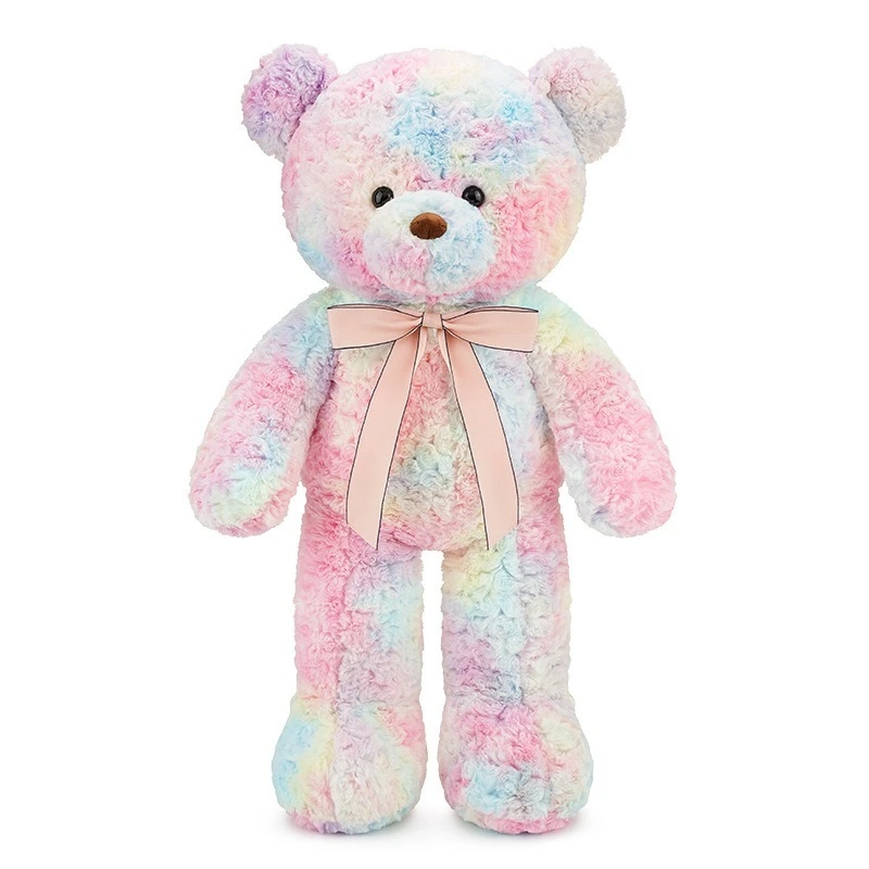 Wholesale Valentine's Day Colourful Teddy Bear Custom Cute Soft Large Pink Plush Gifts Throw Pillow  Birthday Gift 1