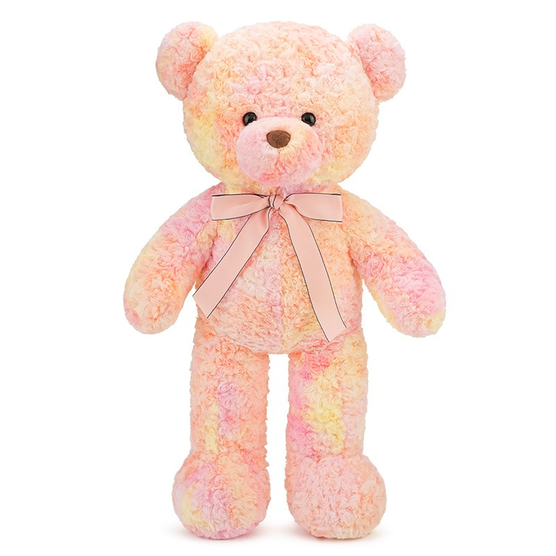 Wholesale Valentine's Day Colourful Teddy Bear Custom Cute Soft Large Pink Plush Gifts Throw Pillow  Birthday Gift 12