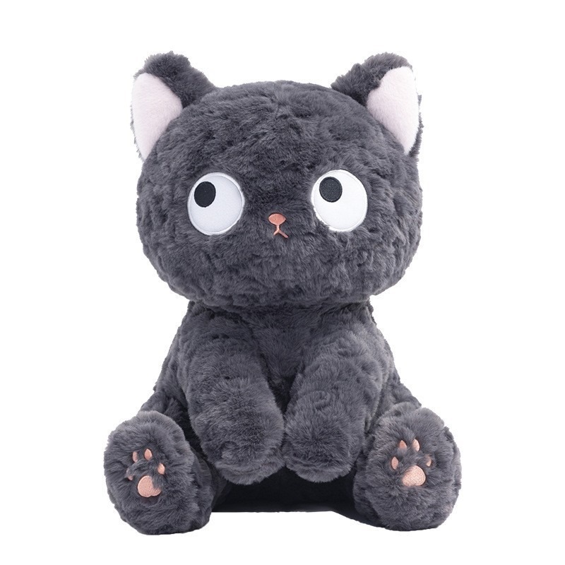 Wholesale New 35cm 45cm Stuffed Amine Black Soft Cat Plush Toy Pillow Appease Sleeping Birthday Gift 13