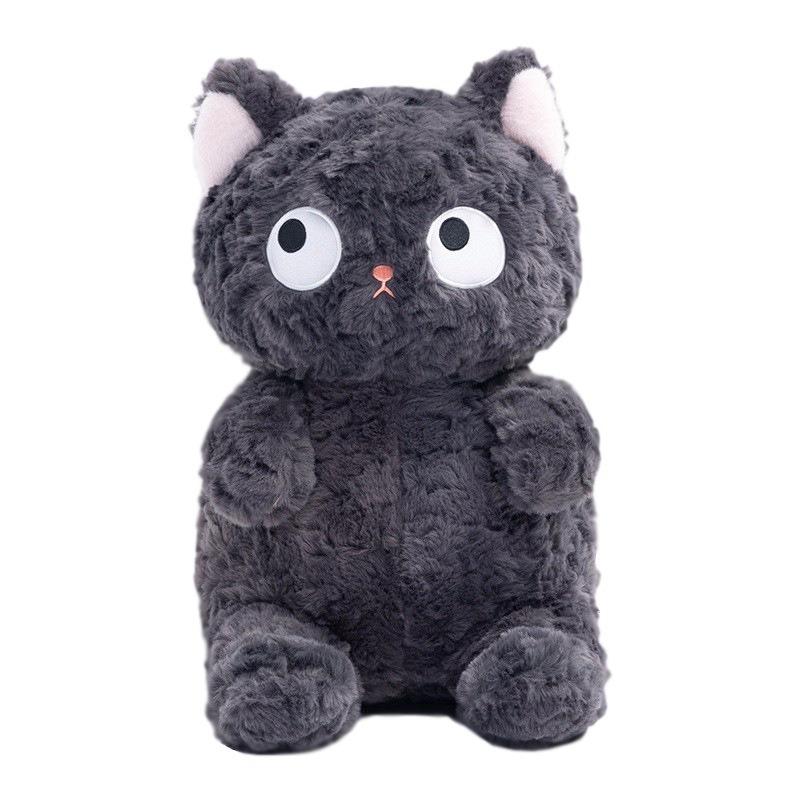 Wholesale New 35cm 45cm Stuffed Amine Black Soft Cat Plush Toy Pillow Appease Sleeping Birthday Gift 15