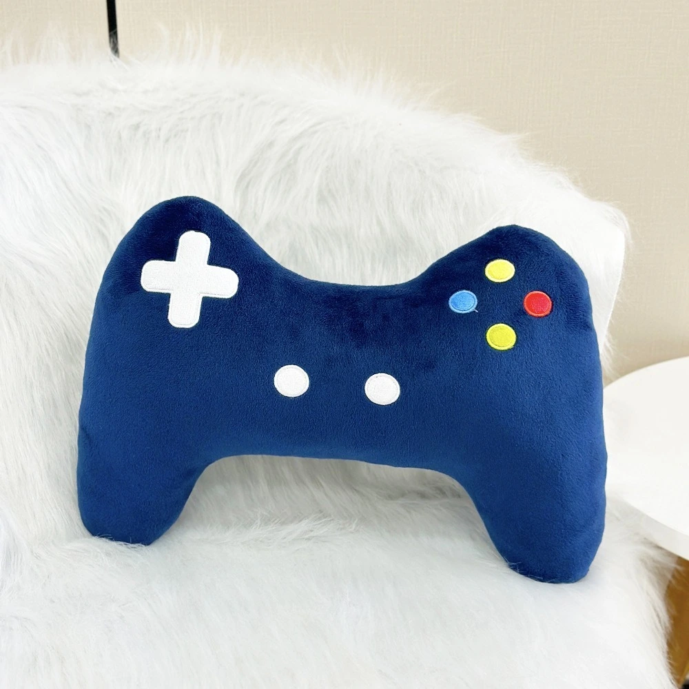 Coussin en forme de poignée de console PS4 Switch bleue créative de 24 cm, doux et adorable, peluche interactive 1