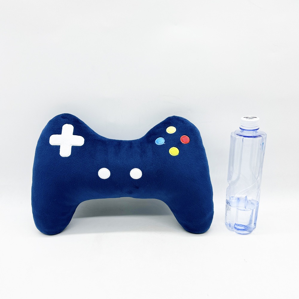 Coussin en forme de poignée de console PS4 Switch bleue créative de 24 cm, doux et adorable, peluche interactive 10