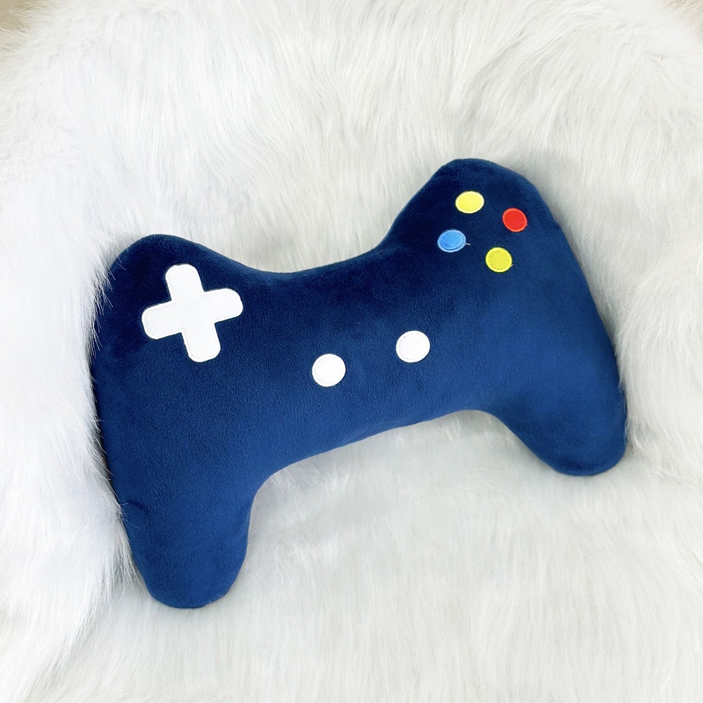 Coussin en forme de poignée de console PS4 Switch bleue créative de 24 cm, doux et adorable, peluche interactive 8