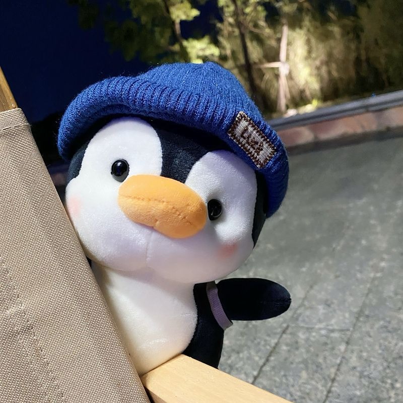 25CM Travel Little Penguin Plush Toy With Hat Plush Toys Soothing Sleeping Doll Stuffed Animals for Kids 15