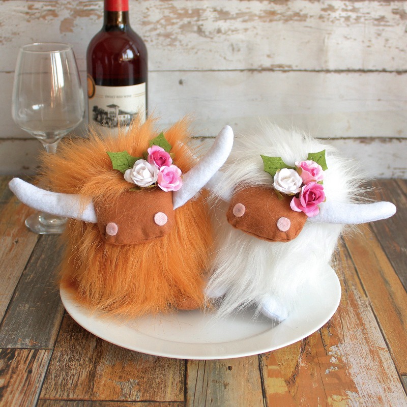 High-quality 15CM Scottish Highland Cow Plush Children's Soft Doll Stuffed Animal Plush Toy Festival Gifts 13