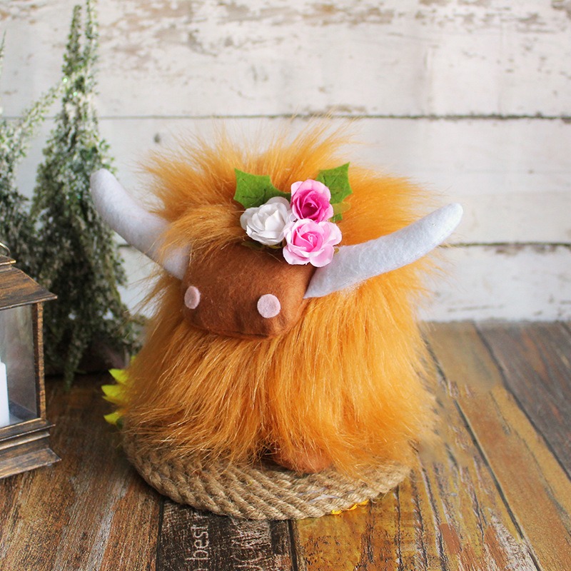 High-quality 15CM Scottish Highland Cow Plush Children's Soft Doll Stuffed Animal Plush Toy Festival Gifts 12