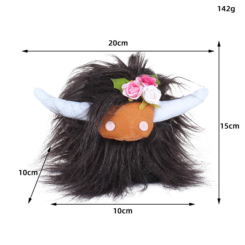 High-quality 15CM Scottish Highland Cow Plush Children's Soft Doll Stuffed Animal Plush Toy Festival Gifts 17