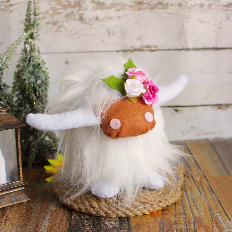 High-quality 15CM Scottish Highland Cow Plush Children's Soft Doll Stuffed Animal Plush Toy Festival Gifts 15