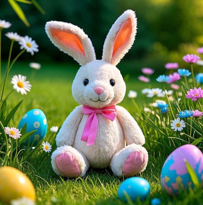 Customized Easter bunny plush toy with creative design, cute, fun, soft and comfortable 12
