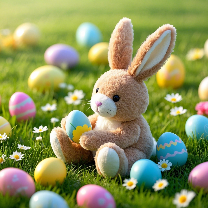 Customized Easter bunny plush toy with creative design, cute, fun, soft and comfortable 14