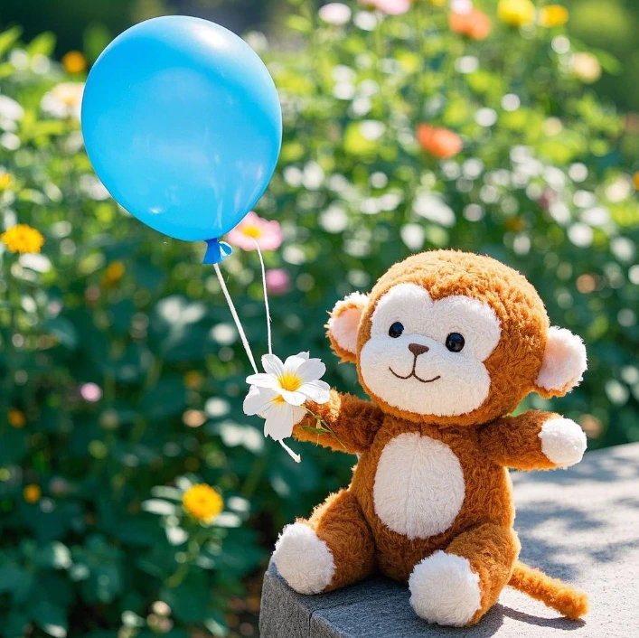 Monkey plush toy with creative design, cute, cute, soft, comfortable, accompanying, soothing children, gift 1