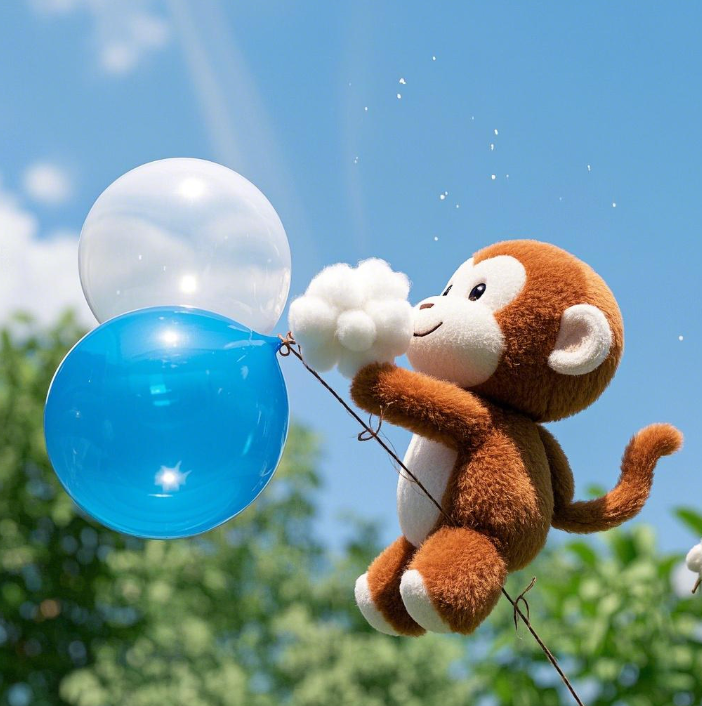 Monkey plush toy with creative design, cute, cute, soft, comfortable, accompanying, soothing children, gift 17