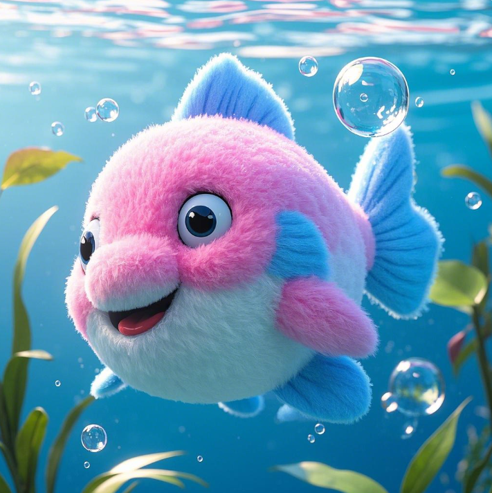 Fish plush toy creative design, soft and comfortable, cute and warm home decoration 11