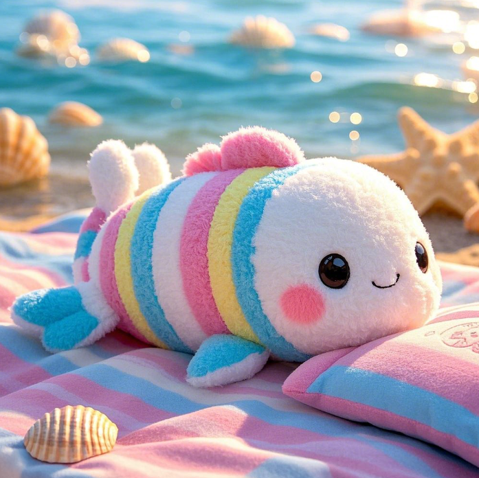 Fish plush toy creative design, soft and comfortable, cute and warm home decoration 14