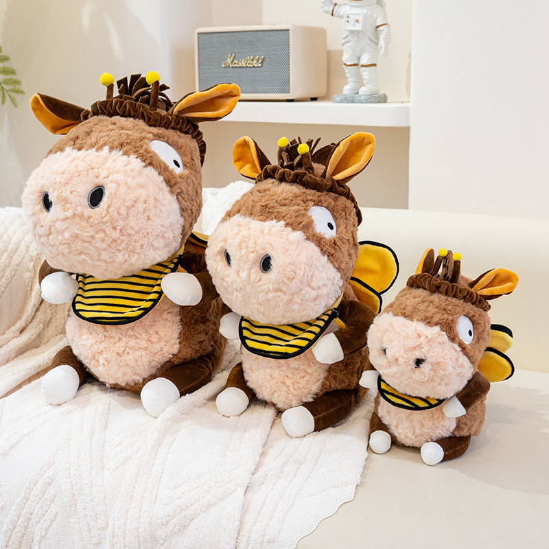 Peluche de burro abeja con diseño creativo y peculiar, suave y cómodo, acompañante y relajante. 11