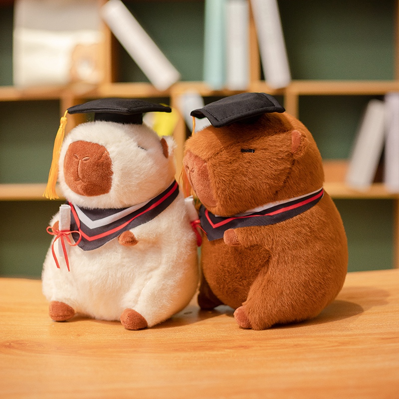 Graduation season capybara plush toy creative design, sending students and friends during graduation season 13