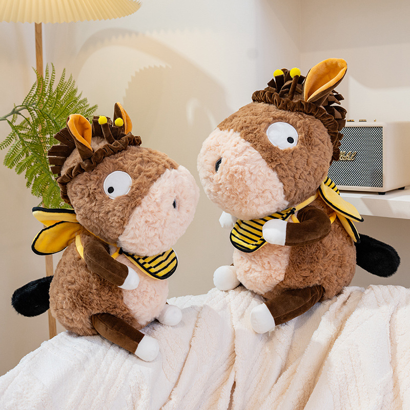 Peluche de burro abeja con diseño creativo y peculiar, suave y cómodo, acompañante y relajante. 15