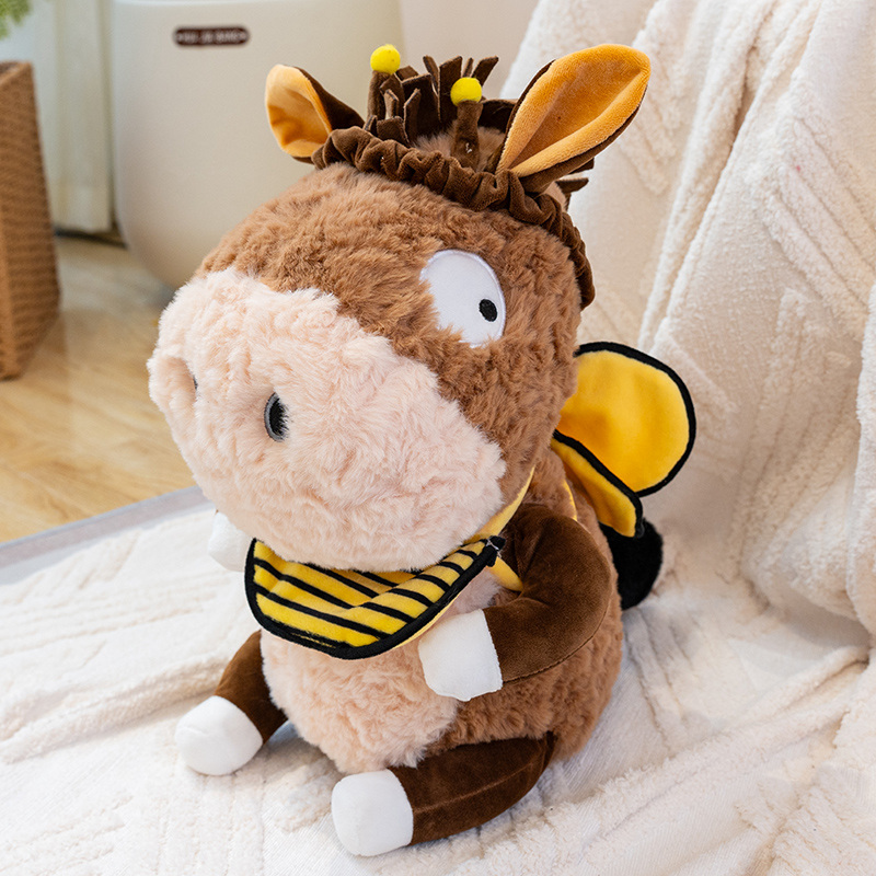 Peluche de burro abeja con diseño creativo y peculiar, suave y cómodo, acompañante y relajante. 16