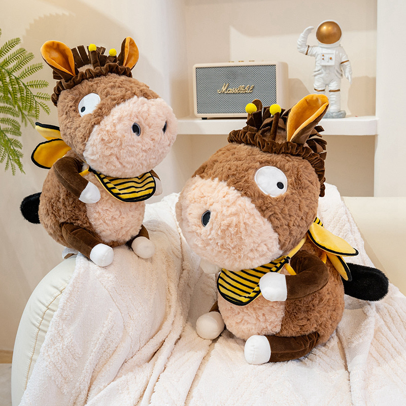 Peluche de burro abeja con diseño creativo y peculiar, suave y cómodo, acompañante y relajante. 13