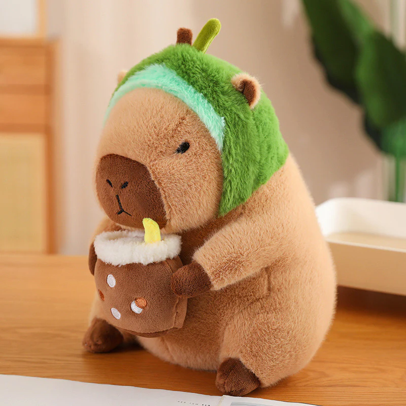 OEM/ODM  Capybara Soft Toy Brown Capybara Plush Toy with Milk Cup  High - Quality Stuffed Animal Factory 13