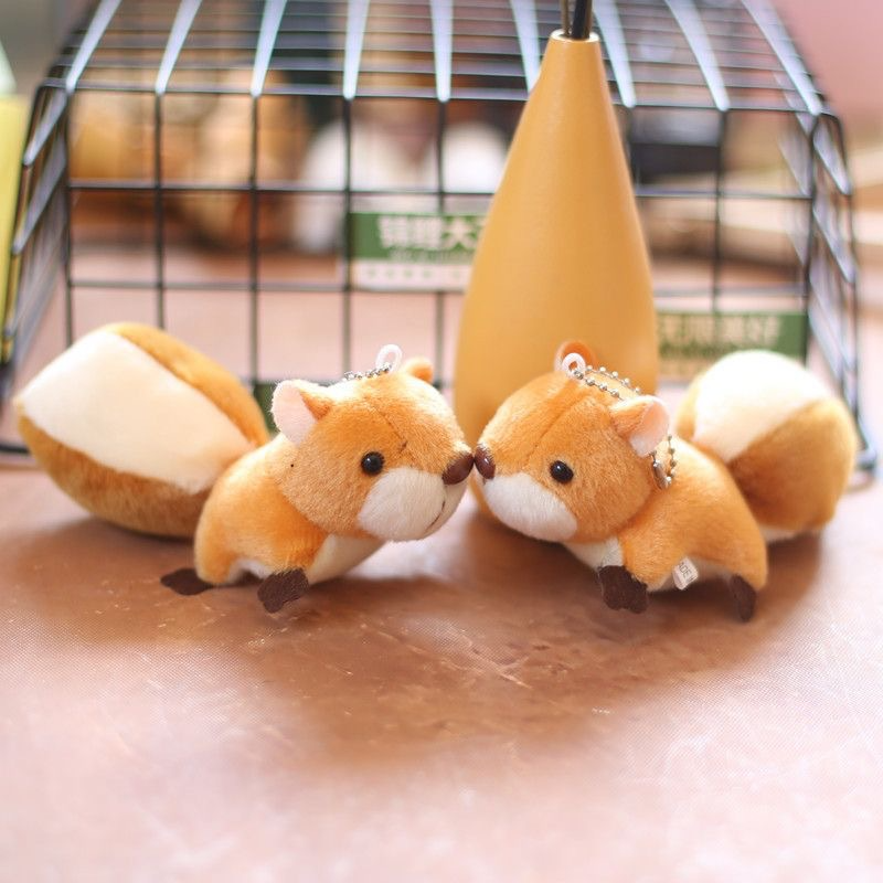 Wholesale 10CM Cute Toys Plush Squirrel Stuffed Animal Plush Keychain Pendant Cute Toy Decoration Backpack 12