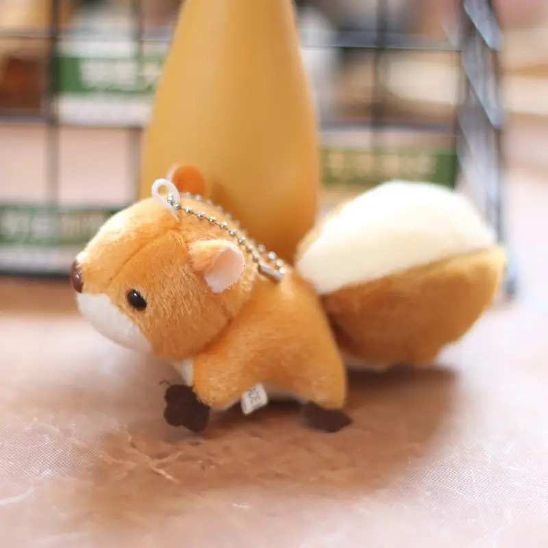 Wholesale 10CM Cute Toys Plush Squirrel Stuffed Animal Plush Keychain Pendant Cute Toy Decoration Backpack 16