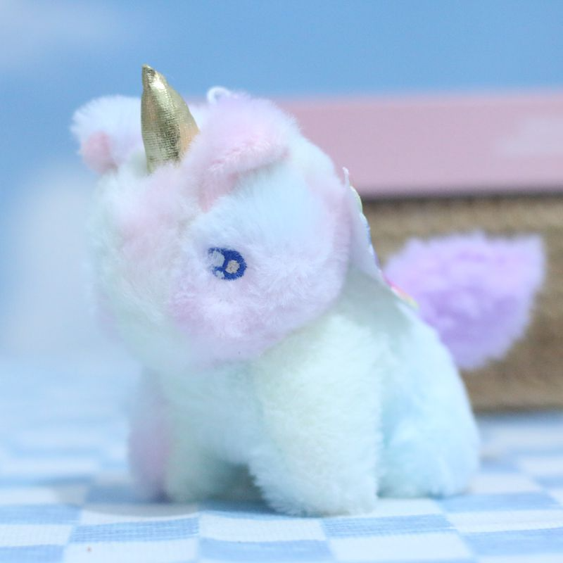 Wholesale 12 CM Fantasy Unicorn Plush Keychain Pendant Fun Decompression Pull-Out Doll for Bag Keychain Plush Toy 12