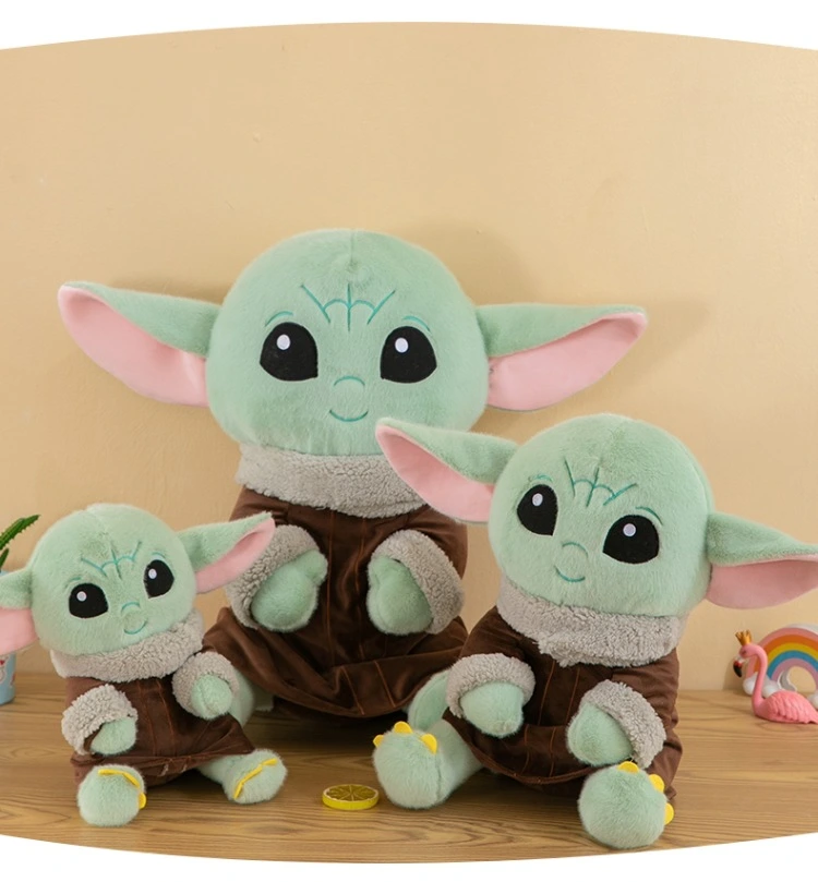 Wholesale Anime Plush Elf  Baby Yoda Plush Toy Fluffy Alien Stuffed Animals Popular Cute Cartoon Sleeping Pillow 1