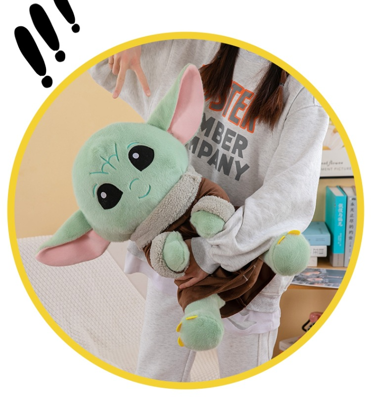Wholesale Anime Plush Elf Baby Yoda Plush Toy Fluffy Alien Stuffed Animals Popular Cute Cartoon Sleeping Pillow 13