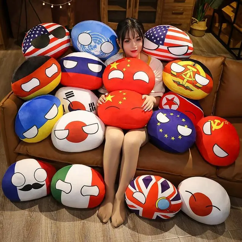 Wholesale New Design Creative Polandball Country Balls Plushie Plush Toys  Doll Stuffed Pillow Gifts for Kids 1