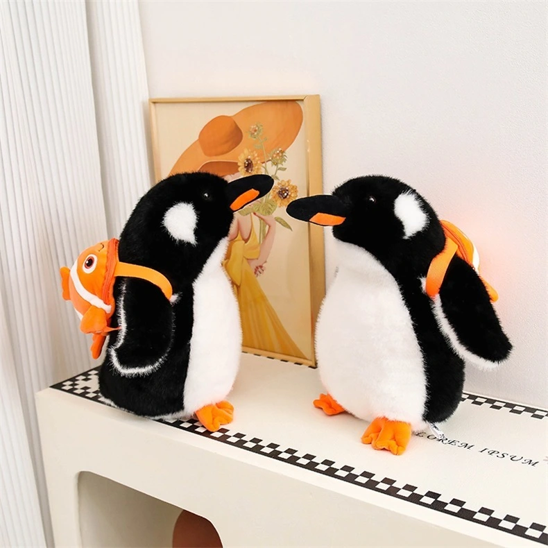 Factory Sale 33cm Kawaii Penguin Plush Toy Backpack Plush Doll  Cute Animal Mascot Stuffed Toys for Children Plush Manu 1