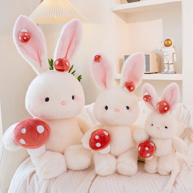 Mushroom Rabbit Plush Doll Creative Design Soft and Comfortable Girl Heart Warm Home Decoration 1