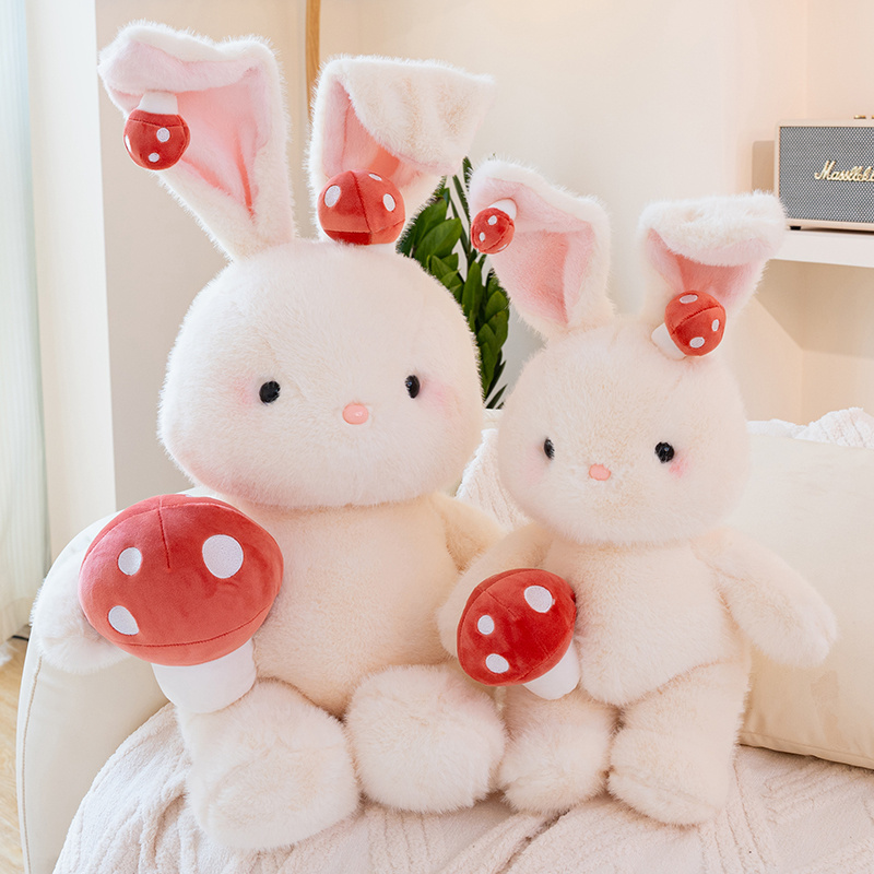 Mushroom Rabbit Plush Doll Creative Design Soft and Comfortable Girl Heart Warm Home Decoration 12