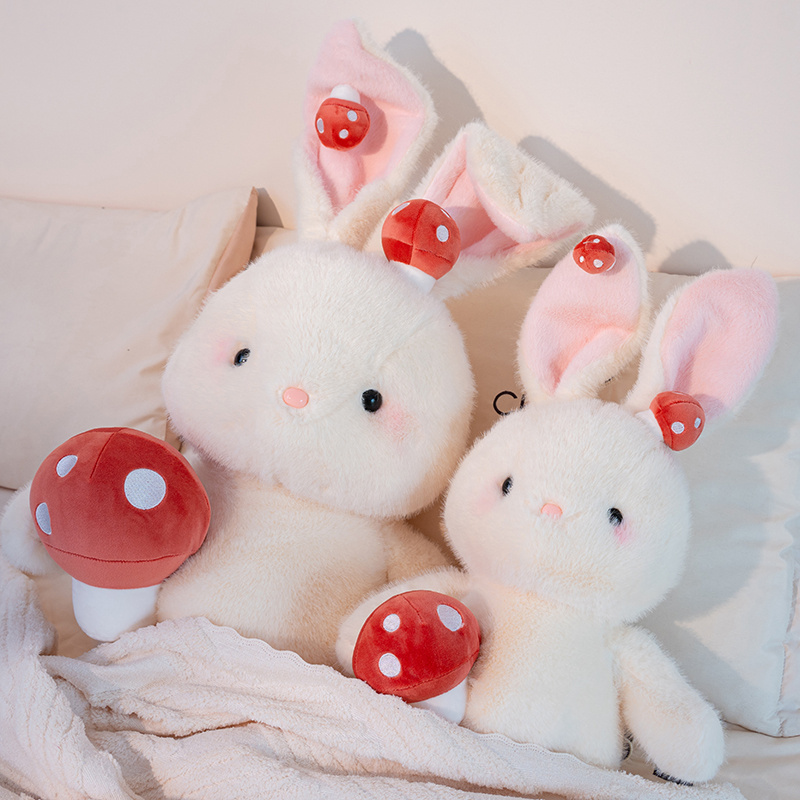 Mushroom Rabbit Plush Doll Creative Design Soft and Comfortable Girl Heart Warm Home Decoration 13