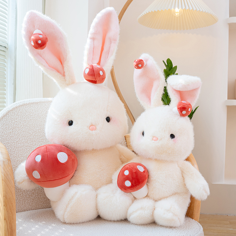 Mushroom Rabbit Plush Doll Creative Design Soft and Comfortable Girl Heart Warm Home Decoration 15