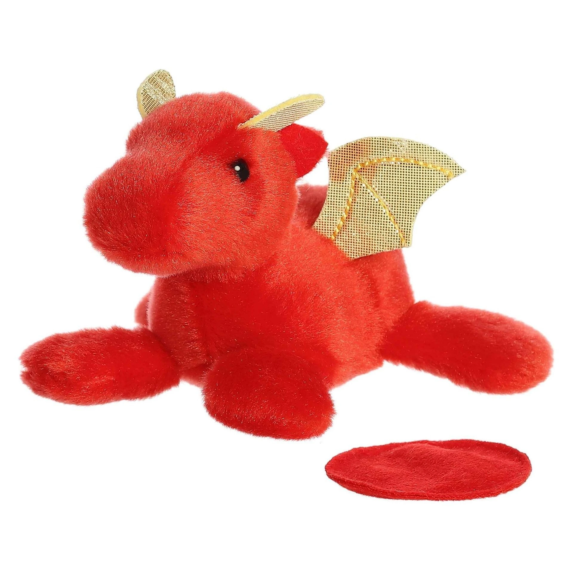 Kawaii Fluffy Flying Dragon Plush Toy with Tiny Wings Cute Embroidered Cotton  Plush Pillows Warm PP Filled for Kids 1