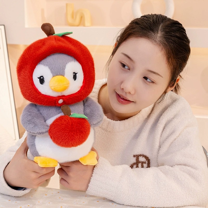Wholesale 28cm Cute Fruit Penguin Plush Toys Soft Stuffed Animals Decorations Kids Gifts PP Cotton Filling 14