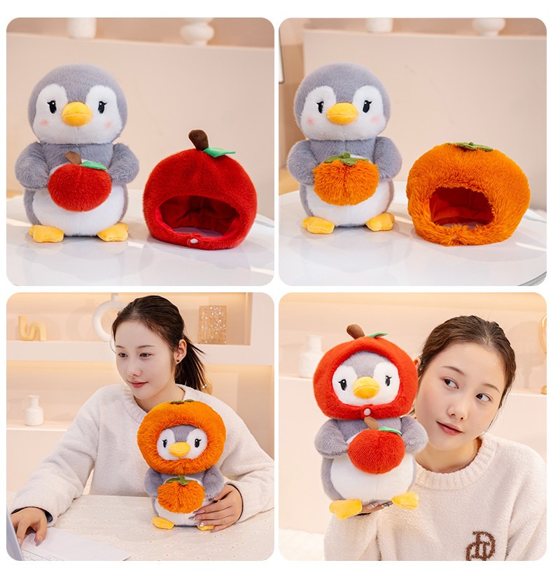Wholesale 28cm Cute Fruit Penguin Plush Toys Soft Stuffed Animals Decorations Kids Gifts PP Cotton Filling 11