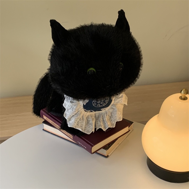 Wholesale Cute Stuffed Animal Toy 30CM Black Cat Plushie  Doll Lovely Soft Black Kitten Plush Toy Children Gift 20
