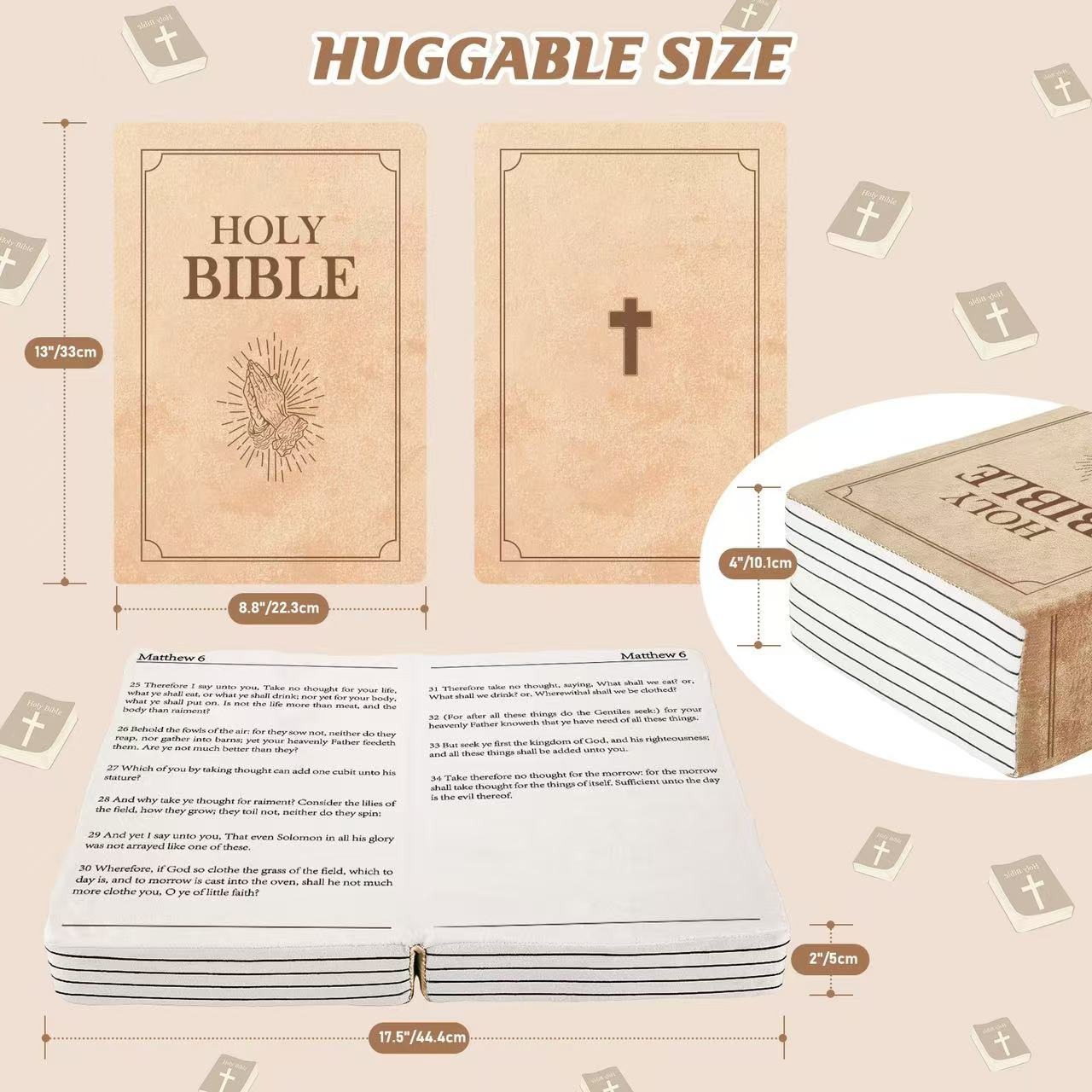 22*33CM New Design Plush Bible Pillow Book Hot Sell Holy Bible Book Plush Pillow Toys Wholesale Stuffed Toys Gift Plush 16
