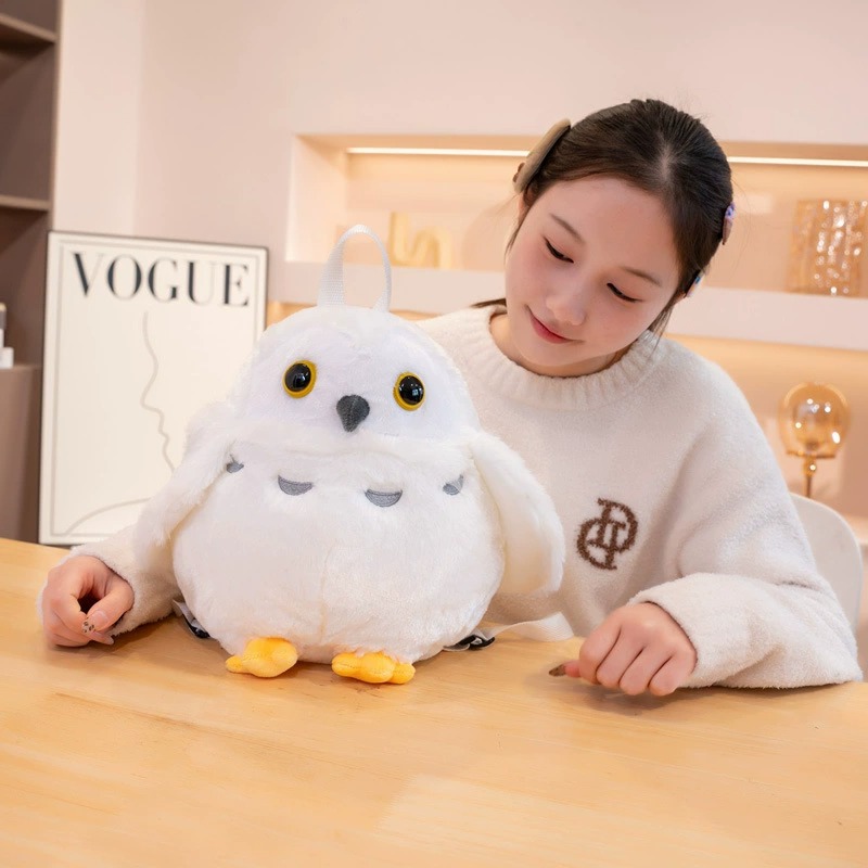 Mochila de búho de peluche de alta calidad, muy vendida, al por mayor, con forma de búho kawaii, bolsa de peluche para niños. 14