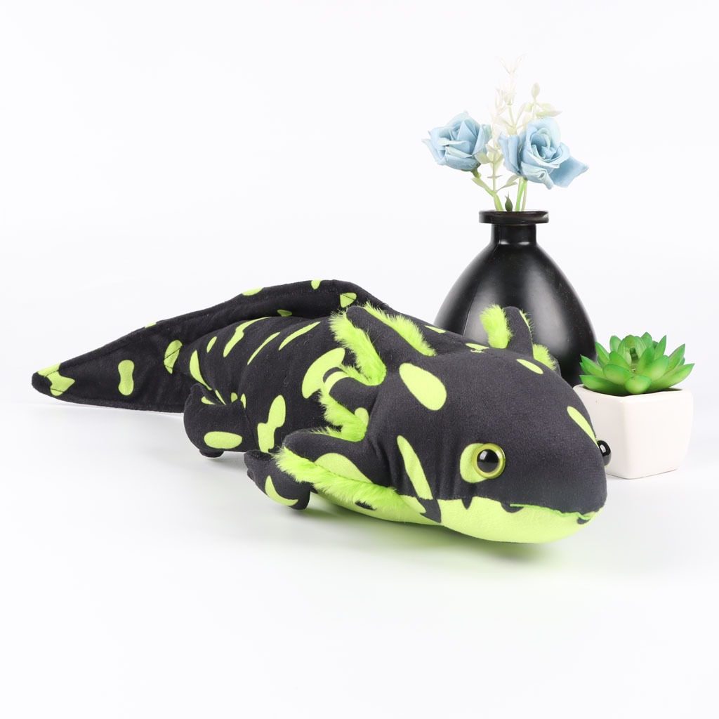 Cute Cartoon Green Spot Axolotl Plushies Soft Stuffed Animal Mexican Salamander Plush Toy Plush Pillow for Kids 12