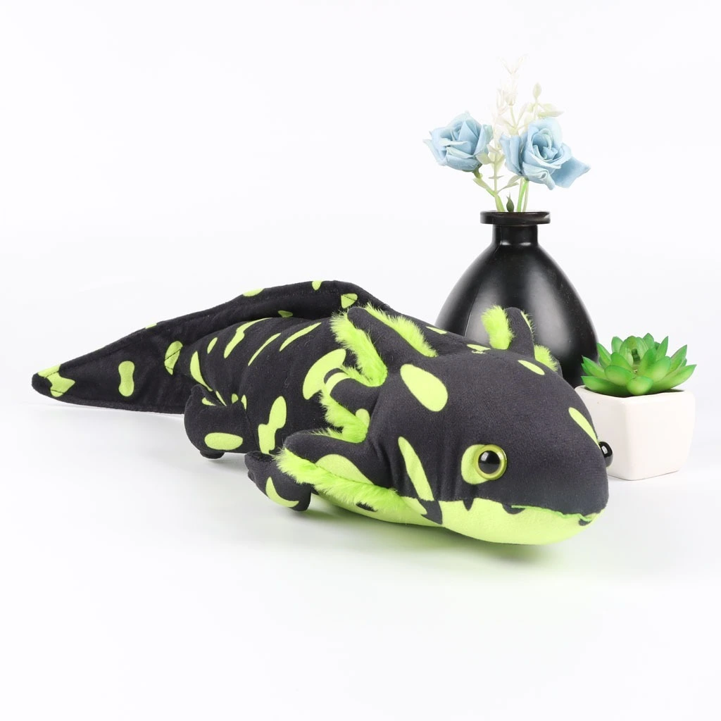 Cute Cartoon  Green Spot Axolotl Plushies  Soft Stuffed Animal Mexican Salamander Plush Toy Plush Pillow for Kids 1