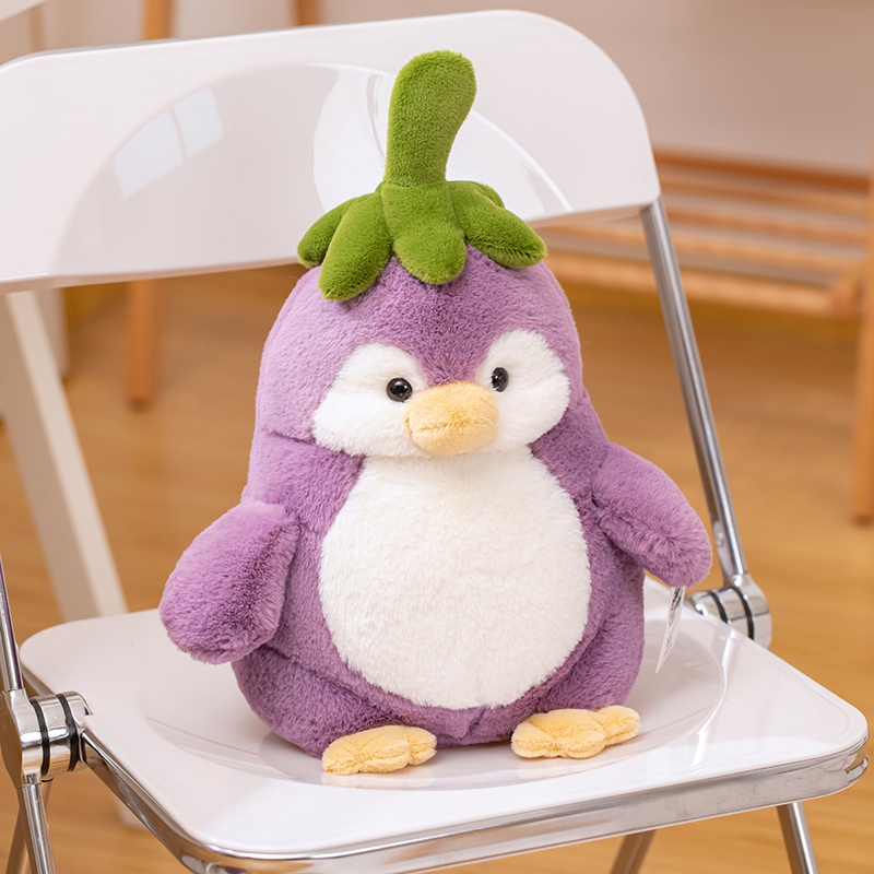 Eggplant Penguin Plush Doll Creative Design Unique Matching Shape Cute Plush Child Companion Gift 13